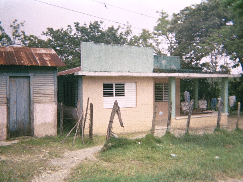 A typical Dominican tin roof house
