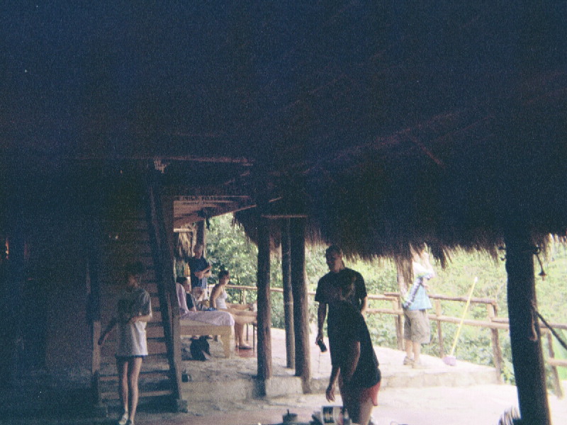 Inside the hut