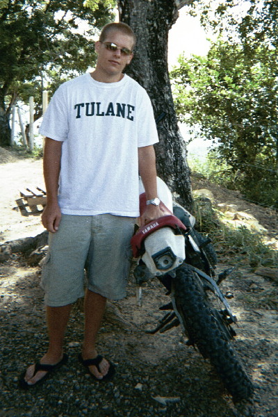 Ben posing with a moto
