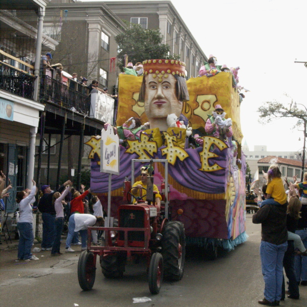 Mardi Gras, New Orleans, February 2, 2008 -- Krewe of Iris The King & I