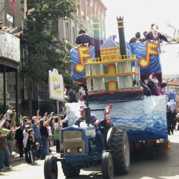 Mardi Gras, New Orleans, February 2, 2008 -- Krewe of Iris Showboat
