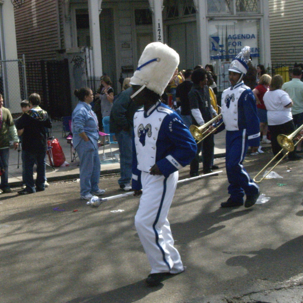 Mardi Gras, New Orleans, February 2, 2008 -- West St John Rams Drum Major