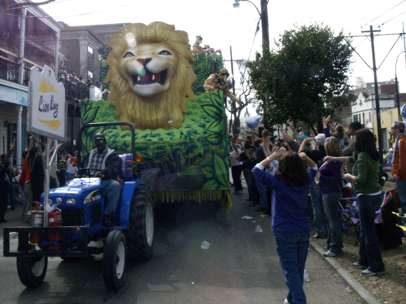 Mardi Gras, New Orleans, February 2, 2008 -- Krewe of Iris The Lion King