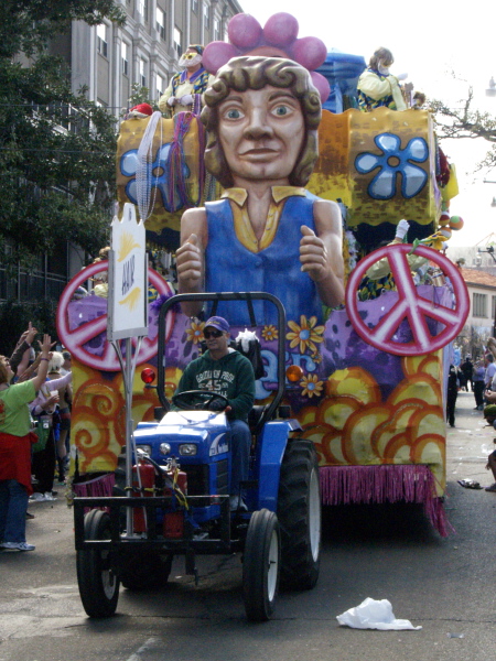 Mardi Gras, New Orleans, February 2, 2008 -- Krewe of Iris Hair