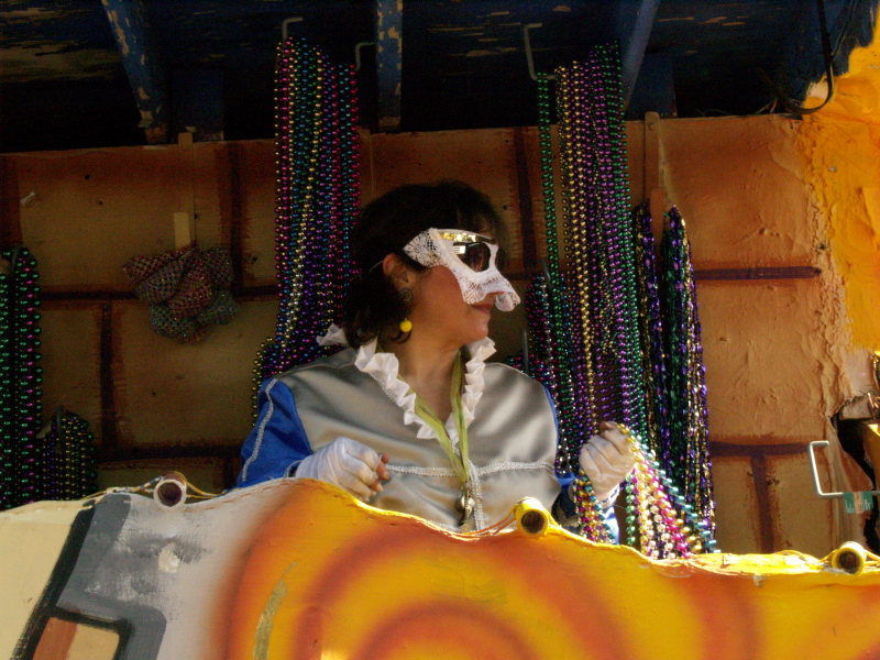 Mardi Gras, New Orleans, February 2, 2008 -- Krewe of Iris Rider