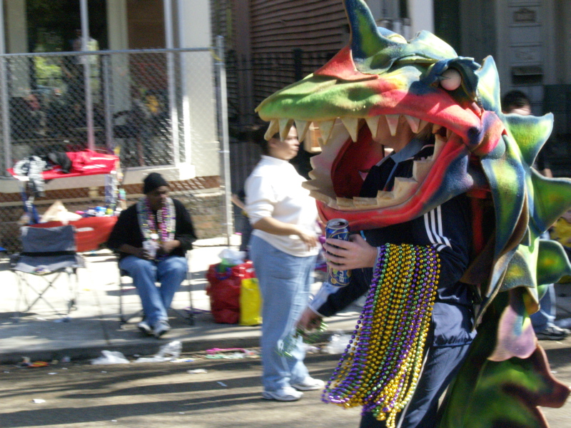 Mardi Gras, New Orleans, February 2, 2008 -- Marching Dragon