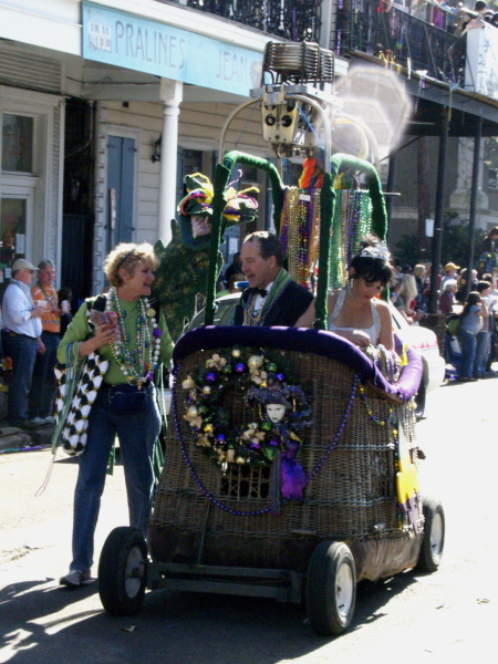 Mardi Gras, New Orleans, February 2, 2008 -- Marching Gondola