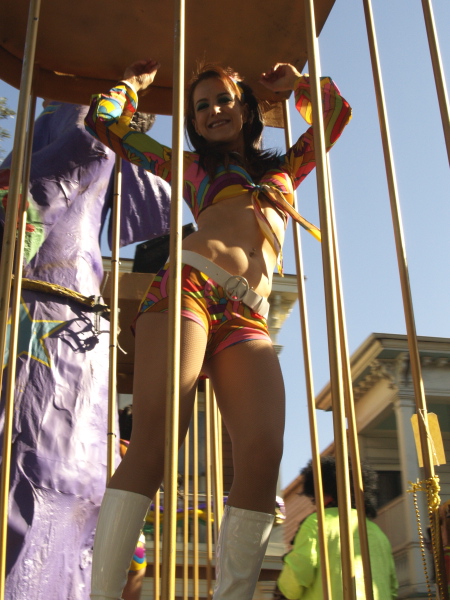 Mardi Gras, New Orleans, February 2, 2008 -- Professional Wiggle Girl