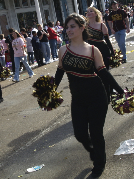 Mardi Gras, New Orleans, February 2, 2008 -- Loyola Wiggle Girls