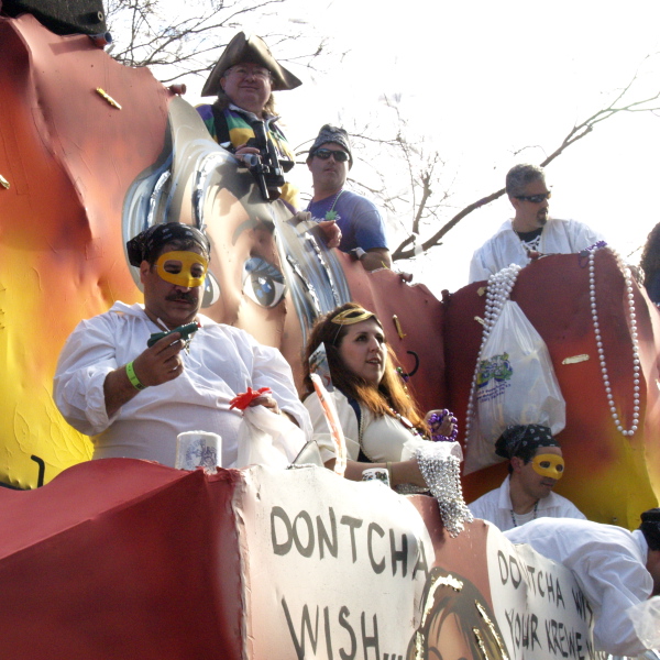 Mardi Gras, New Orleans, February 2, 2008 -- Krewe of Tucks Riders