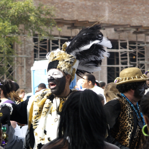 Mardi Gras, New Orleans, February 5, 2008 -- Zulu Social Aid & Pleasure Club Marchers