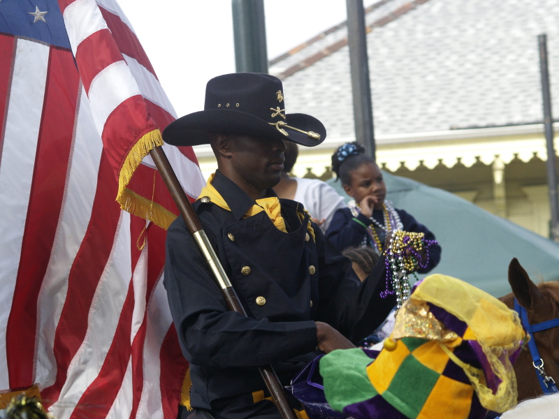 Mardi Gras, New Orleans, February 5, 2008 -- Zulu Social Aid & Pleasure Club Buffalo Soldier