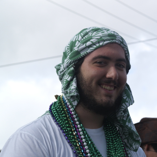 Mardi Gras, New Orleans, February 5, 2008 -- St Charles Ave Reveler