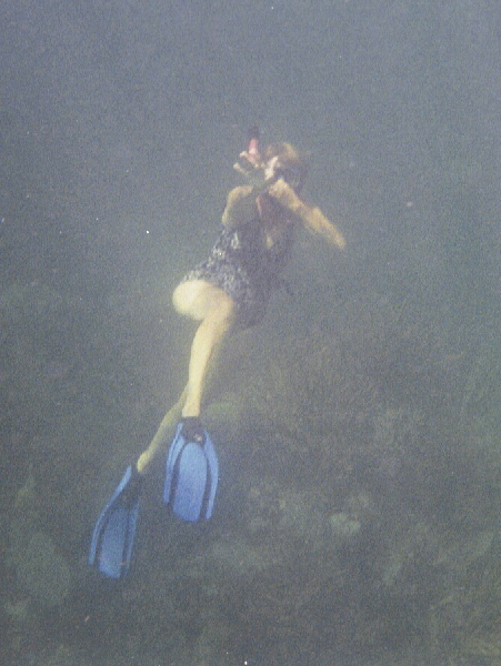Marge freediving, Alligator Reef, 07/18/04