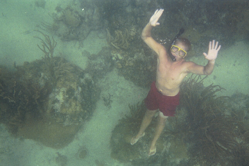 Ben freediving, Alligator Reef, 07/18/04